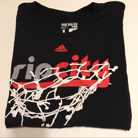 Adidas Rip City Tee Shirt Portland Oregon Blazers - Picture 6 of 8